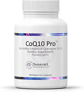 CoQ10 Pro, Coenzyme Q10 Kalp Sağlığı, Kas Sağlığı ve Hücre Enerji Üretimi, Optimal Kartiovascular Sağlık Desteği için Antioksit, Hipoallergenic, CoQ10 300 mg, 60 Capsules