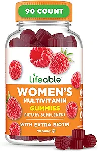 Lifeable Womens Multivitamin Gummy | with Vitamin A, C, D, E, Niacin, B6, Folate, B12, Biotin, Pantothenic Acid, Iodine, çinko | Great Tasting Multivitamin for Women Gummies | 90 Gummies