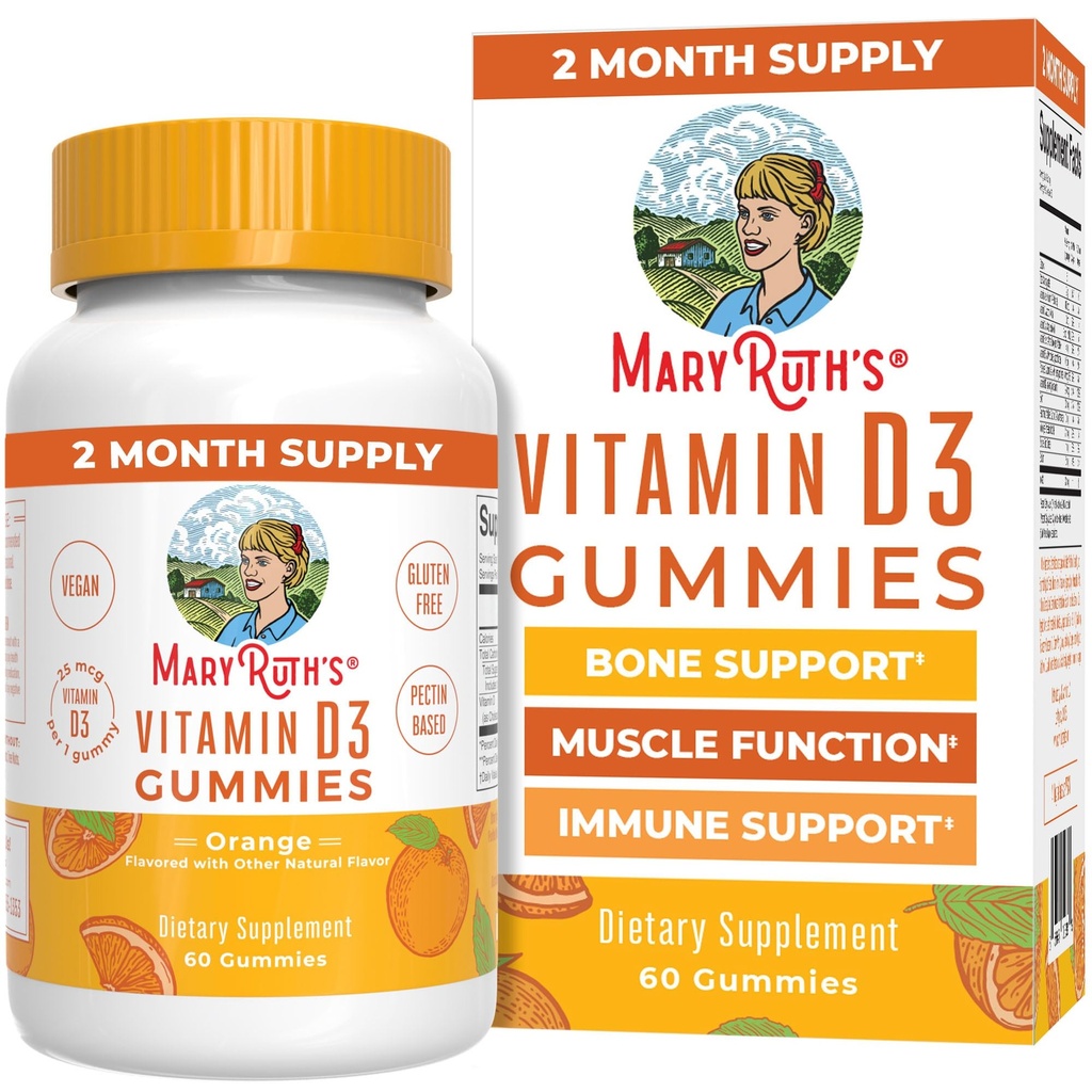 MaryRuth Βιολογικά Βιταμίνη D3 Gummies 