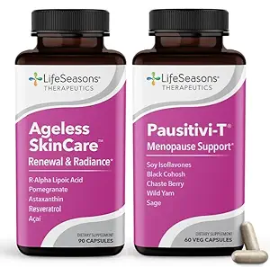 HayatSezonları Pausitivi-T with Ageless Skincare - Menopause Supplement - Hot Flashes, Hormon Imbalance & Night Sweats - Nourishes Tissue - Sage, Chasteberry, Soy Isoflavones & Black Cohosh