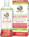 MaryRuth Organics Liquid Morning Multivitamin Essentials+ | Vitamin A C D E B6 B12 Biotin çinko | Erkeklerin & Women's | Immune Support | Beauty | Sugar Free | Vitamins for Ages 1+ | Vegan | 32 Fl Oz