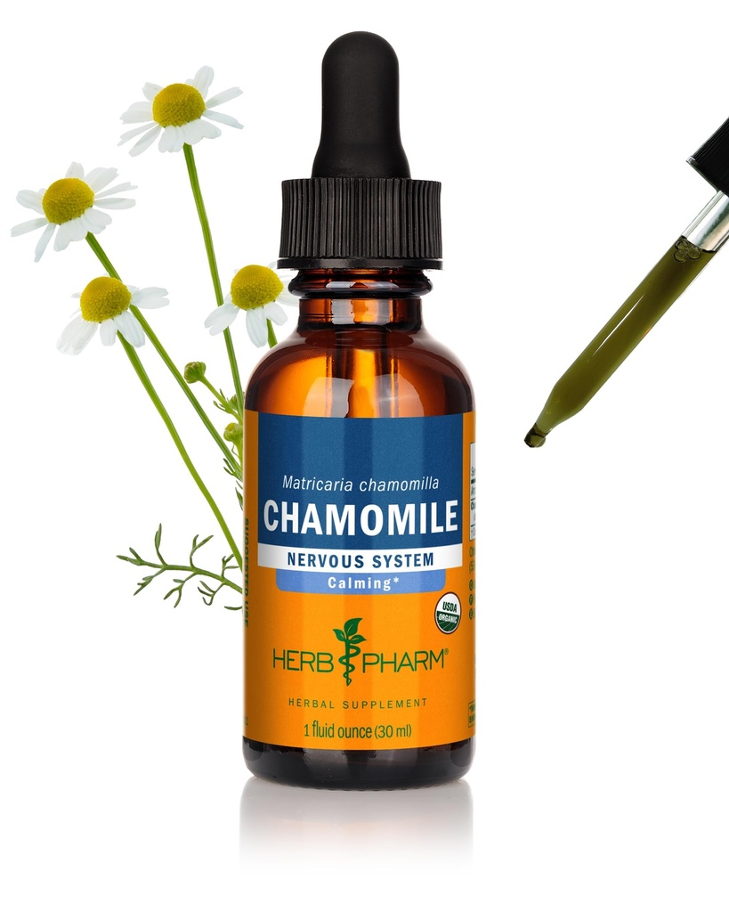 Herbm Pharm, Calming Nervous System Support için Organik Chamomile Sıvı Türlemeyi Onayladı - 1 Ounce (DCHAM01)