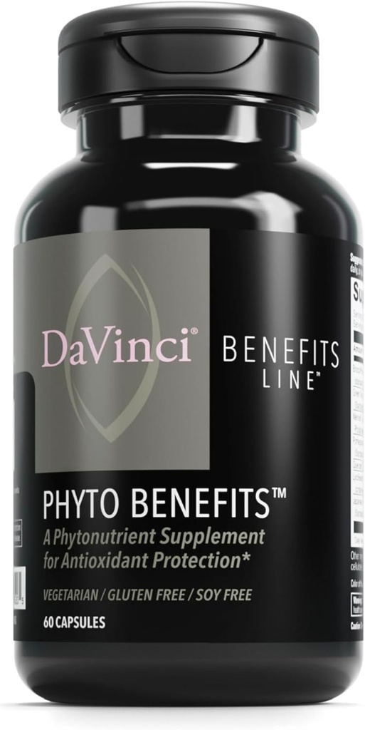 DAVINCI Εργαστήρια Φυτο Οφέλη - Υποστηρίζει την καρδιά, τον εγκέφαλο και την ανοσοποιητική υγεία, GLP-1 Παραγωγή & Περισσότερα με Κουρκουμίνη, Quercetin, Πράσινο Τσάι & Περισσότερα* - Χορτοφαγικά, Χωρίς γλουτένη, Χωρίς σόγια - 60 κάψουλες