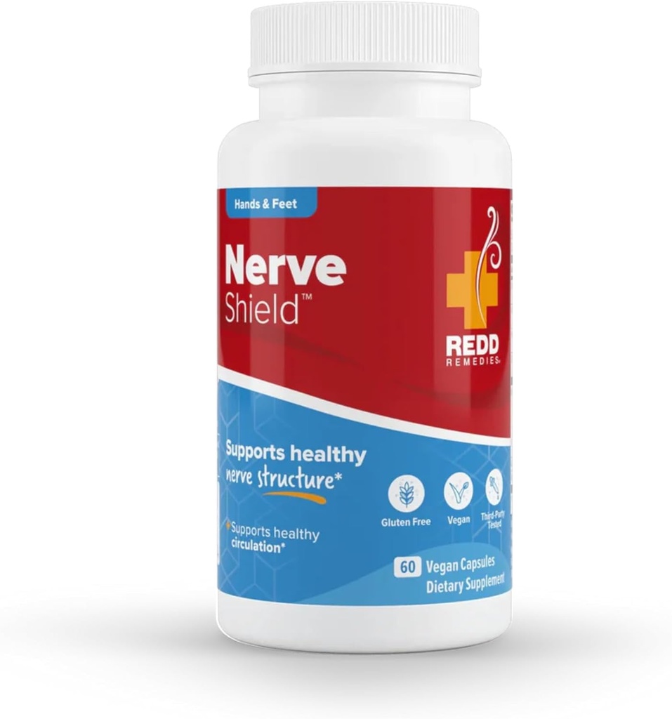 Redd Remedes, Nerve Shield, υποστηρίζει υγιή νευρική δομή και κυκλοφορία, 60 κάψουλες Vegan