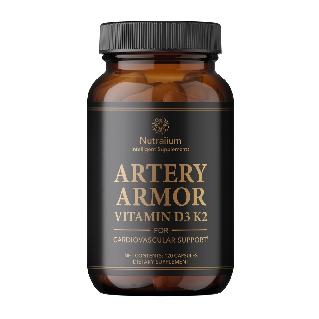 Vitamin D3 K2 Supplement 5000 IU 100 mcg MK7 – High Potency D3+K2 Capsules for Artery Health, Heart Support & Strong Bones Non-GMO Third-Party Tested d3+k2 Vitamin Supplement Artery Armor -120 Count