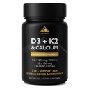Vitamin D3 K2 Calcium - Bone Heart Muscle Support 5000 IU