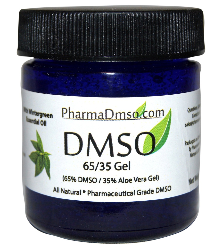 pharmadmso DMSO Gel infused with Wintergreen Essential oil. 65% DMSO / 35% Aloe Vera (4 oz)