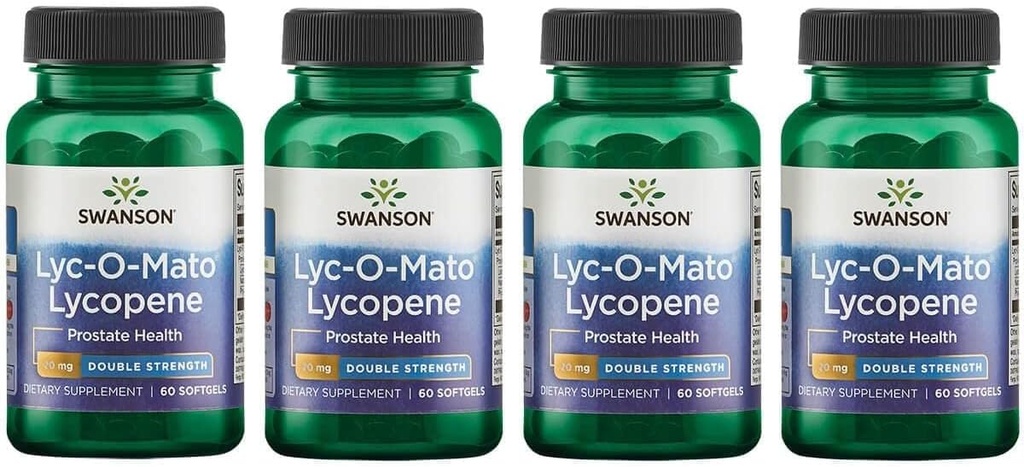 Swanson Διπλό-ενίσχυση LYC-O-Mato Lycopene 20 Milligrams 60 Sgels (4 Pack)