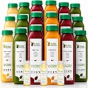 3 Day Juice, Raw Fountain, All Natural Raw Detox Cleanse, Body Rest için Juicing, Cold Pressed Juice Fast, Great Way to Jumpstart a Sağlıklı Diyet, 18 Şişes 12oz, 3 Ginger Shots