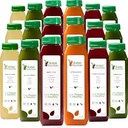 3 Day Juice, Raw Fountain, All Natural Raw Detox Cleanse, Body Rest için Juicing, Cold Pressed Juice Fast, Great Way to Jumpstart a Sağlıklı Diyet, 18 Şişes 12oz, 3 Ginger Shots
