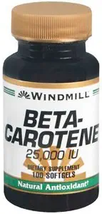 5 Windmill BETA Carotene SOFGEL 25000 100SG