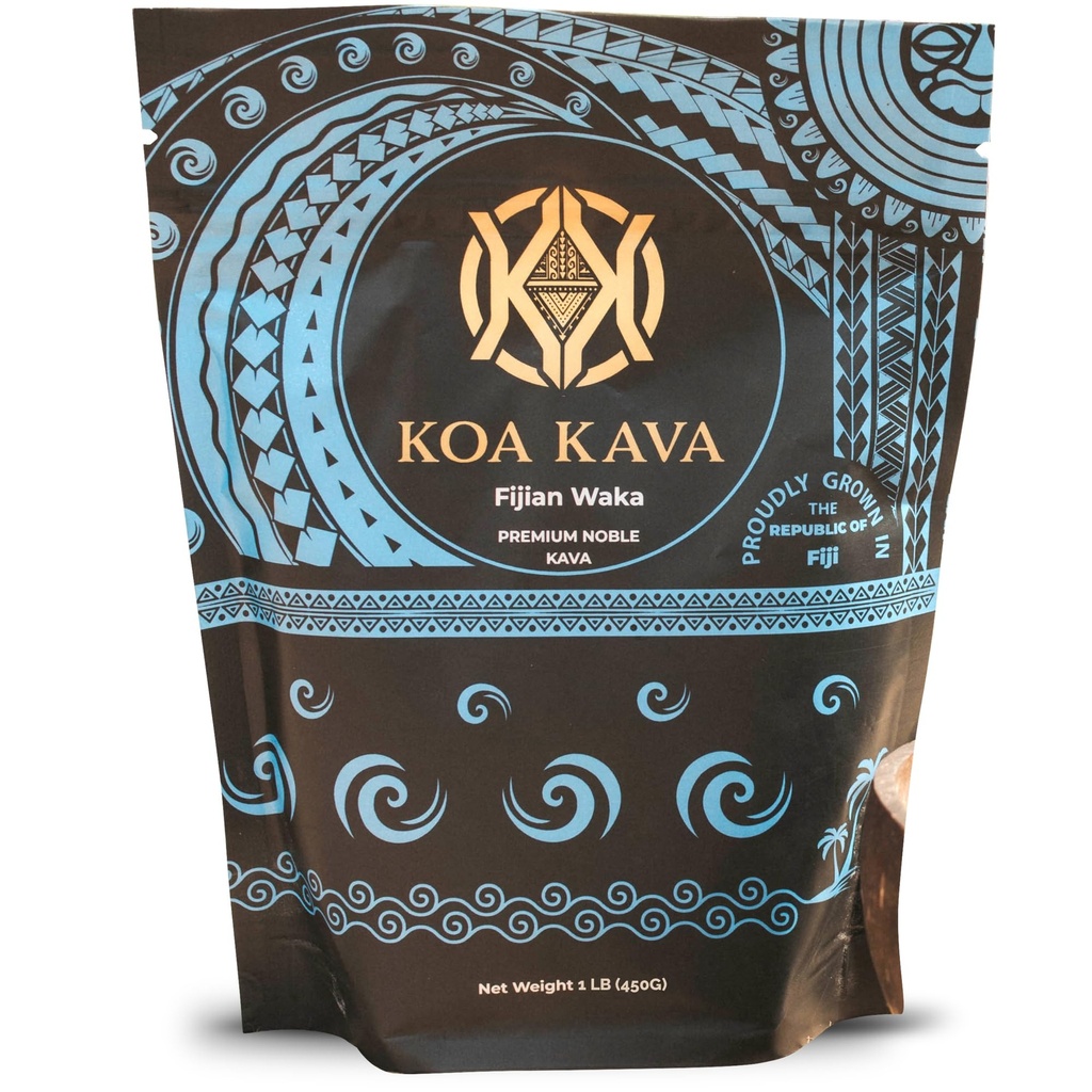 Koa Kava Fiji Kava Toz- Premium Noble Waka Kava Çay, Savusavu, Fiji. 1 LB, 16 Ouncece