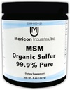 Mericon Industries MSM Organic Sulfur Powder | MSM Supplement for Inflammation, Hair Growth, Healthy Skin, & Increased Energy | Non-GMO, Vegan, Gluten Free, Soy Free (8oz)