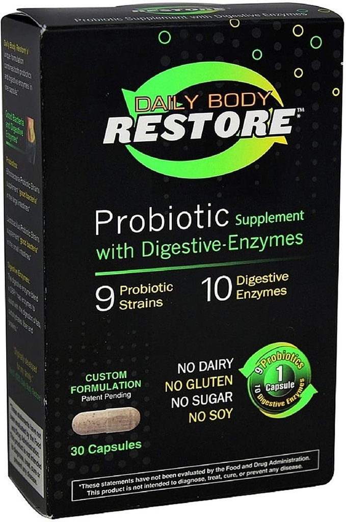 Probiyotik Supplement Capsules with Digestive Enzymes 30 ea (Pack of 4)