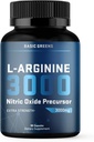 Erkekler ve Kadınlar için L-Arginine 3000 mg Nitrik Çimento Supplement - Circulation için Arıt Kökleri ile Non-GMO Vegan Capsules, Endurance, Energy, Stamina, Performans ve İşout Desteği – 90 Caps