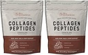 Live Conscious Collagen Peptides Toz - Chocolate Collagen Toz - Saç, Skin, Nail ve Ortak Destek - Tip I & III Grass-Fed Collagen Supplements for Women and Men (2-Pack)