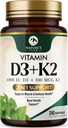 D3 K2 Vitamin - Vitamin D3 4000 IU Per Softgel - High Potency Vitamin D3 Supplement - 2-in-1 Complex Vitamin D & Vitamin K2 (MK7) - Easy to Swallow, Bone & Immune Support - Bottled USA - 240 Softgels