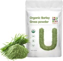 UNLEASH'D ORGANIC Barley Grass Toz 1 Pound% 100 Pure & Organik, Superfood Yeşiller Vitaminlerde Zengin, Mineraller, Fiberler ve Antioksilar