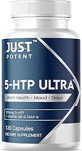 Sadece Potent 5-HTP Ultra 200 mg | 120 Capsules - 4-Month Supply | for Sleep, Mood, and Brain Health | Forrec with SAM-e and Vitamin B6