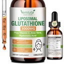 1 Pack 3000mg Liposomal Glutathione Liquid Drops, 98% Absorption Liposomal Glutathione with Vitamin C for Women, Glutathione Liposomal Supplement, Powerful Antioxidant Complex for Immune System, Liver
