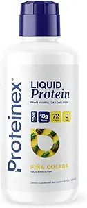 Proteinex Medical Grade Liquid Hydrolyzed Protein Max Strength - Yarayı İyileştirme ve Doktor Önerilen - Karbs, Zero Sugars & ready to Drink Liquid protein (Doğal Pina Colada, 30 Fl Oz)