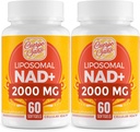 2000 MG NAD Supplement, Λιποσωμικό NAD+ με υψηλή απορρόφηση, Αποτελεσματικότερη από τη Νικοτιναμίδη Ριβοζίδιο, Καθαρό & Plus συμπλήρωμα ενίσχυσης, Υπεράσπιση γήρανσης, Μεταβολισμός & Κυτταρικό, 120 softgels