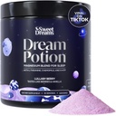 SweetDreams Dream Potion Sleep Support Mix with Magnezyum Glycinate, Glycine, L-Theanine & Chamomile - Sugar Free Blueberry Flavor (30 hizmet)