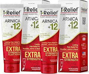 MediNatura T-Relief Extra Strength Gel Arnica +12 Geri Ağrı Ortak Soreness Kas Aches & Stiffness Whole Body Fast Acting Relief for Women & Men - 3 oz (2 Pack)