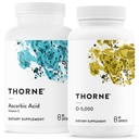THORNE - Immune & Wellness Υποστήριξη Bundle - Ασορβικό Οξύ & Βιταμίνη D-5000 - Αντιοξειδωτικό & Ανοσολογική Λειτουργία - 60 Υπηρεσίες