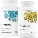 THORNE - Immune & Wellness Υποστήριξη Bundle - Ασορβικό Οξύ & Βιταμίνη D-5000 - Αντιοξειδωτικό & Ανοσολογική Λειτουργία - 60 Υπηρεσίες