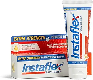 Υγιεινές Οδηγίες Instaflex Extra Strength Pain Relief Cream, με 2X τα συστατικά του πόνου-πάχος, τρίβει πιο σκληρό μυών σας και τον πόνο των αρθρώσεων (4 oz)