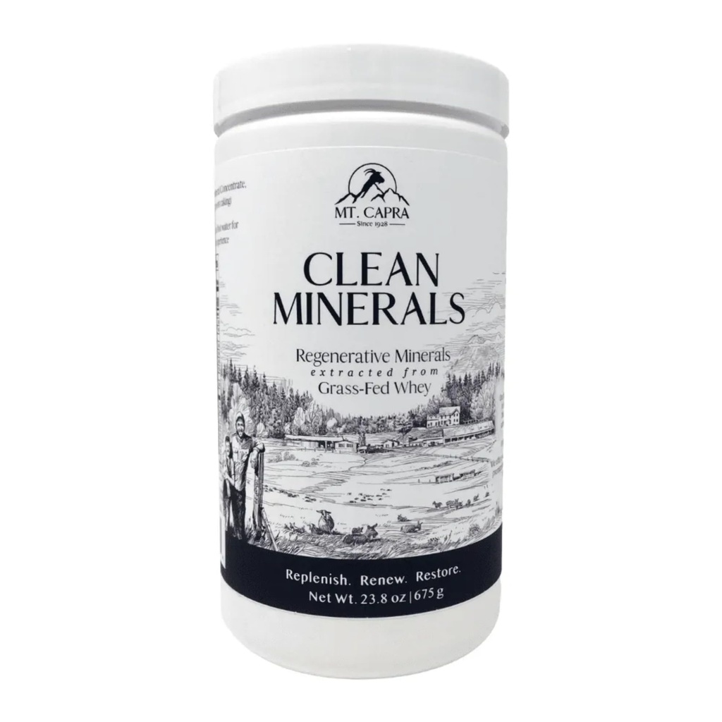 Mt. Capra Clean Minerals | Rejeneratif Mineraller Grass-Fed Goat Whey'den alıntılandı, 1000 mg P Properties, 240 mguba, Multimineral, Bio kullanılabilir, Digest | 30 Hizmet - 23.8 oz