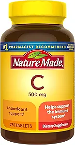 Nature Made Vitamin C, 500 mg (250 Caplets) Η συσκευασία μπορεί να διαφέρει