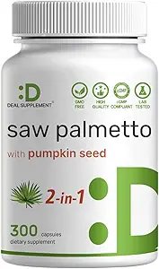 Saw Palmetto Supplement, Candy Seed, 300 Capsules | Prostate Health | Snapchat Blocker | Saç Büyüme Vitaminleri, Normal Urinary Frekansları koruyun