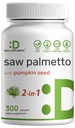 Saw Palmetto Supplement, Candy Seed, 300 Capsules | Prostate Health | Snapchat Blocker | Saç Büyüme Vitaminleri, Normal Urinary Frekansları koruyun