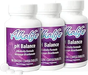 alkalife pH Dengesi Tamam Tabletler - İlk Patentli Bazan Bikarbonat Pills - Neutralize Asit, Balance pH, Immune Support, Peak Performance, Detox - 270 Tabletler