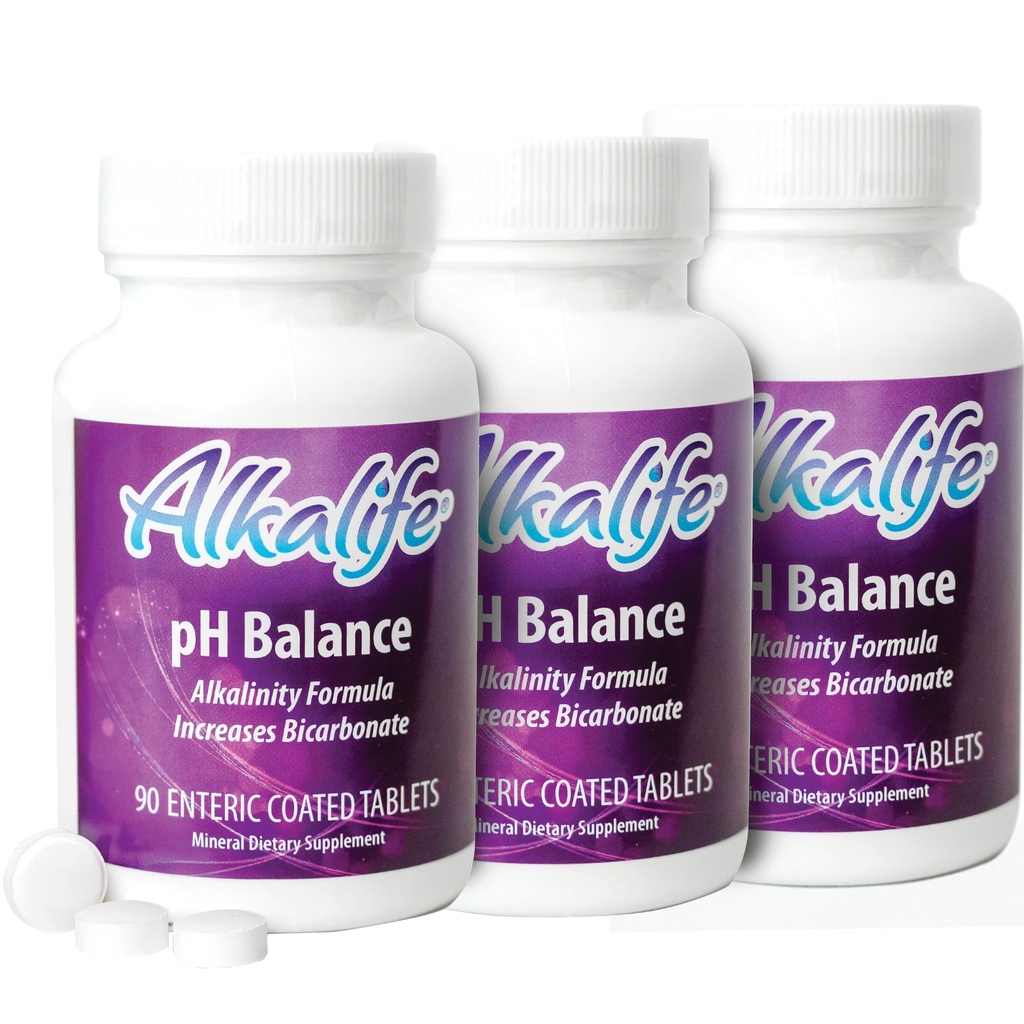 alkalife pH Dengesi Tamam Tabletler - İlk Patentli Bazan Bikarbonat Pills - Neutralize Asit, Balance pH, Immune Support, Peak Performance, Detox - 270 Tabletler