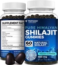 Saf Himalaya Organik Şilajit Gummies - Erkekler ve Kadınlar için Potent Shilajit Giyim Tamamlayıcısı - 90+ Trace Mineralleri ile% 100 Doğal - Enerji, Vitality ve Immune Desteği - 60 Gummies