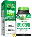 Zenwise Health Vegan Omega 3 συμπλήρωμα - Burpless Omega 3 συμπλήρωμα με DHA, EPA & DPA λιπαρά οξέα για την ανοσοποιητική υγεία - Fish Oil Εναλλακτική από βιώσιμα πηγασμένα έλαια θαλάσσιων άλγων - 48 Softgels