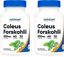 Nutricost Coleus Forskohlii 500mg - Μέγιστη δύναμη Φόρμουλα 60 Caps (2 μπουκάλια)