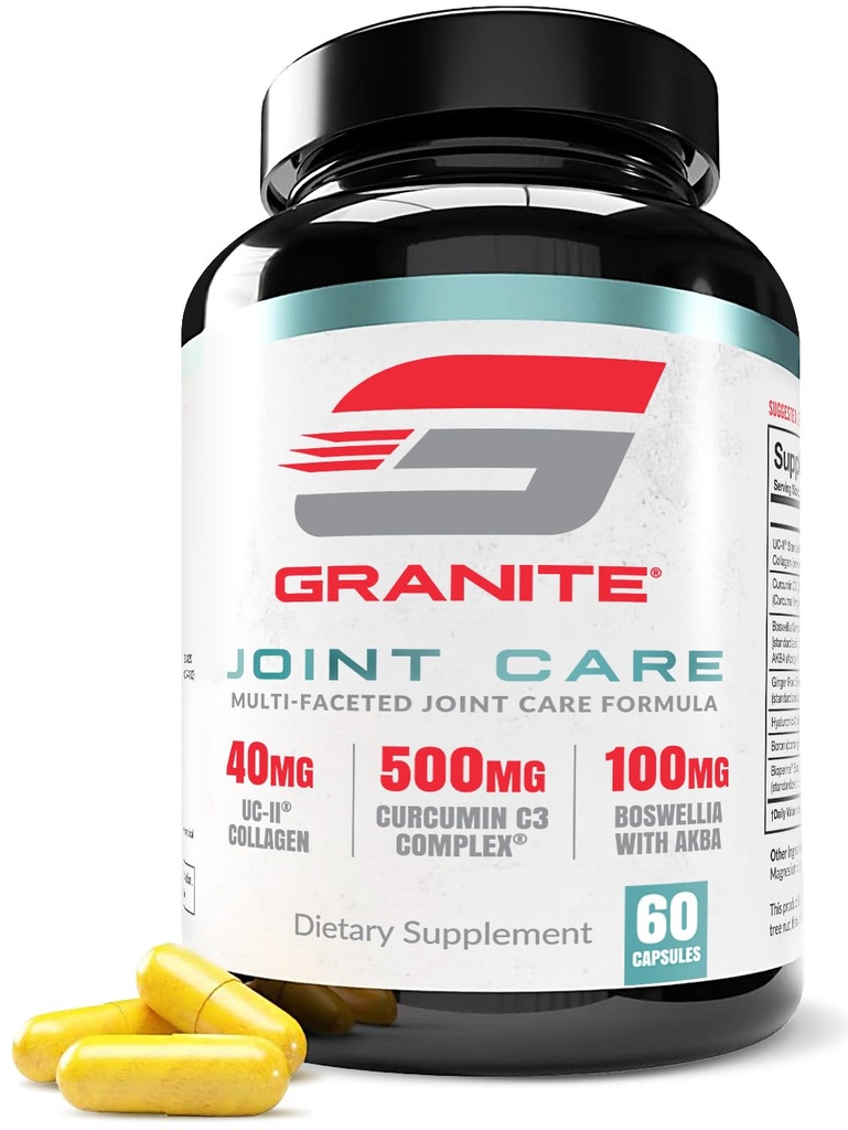 Κοινή Φροντίδα Γρανίτη: Premium UC-II Collagen, Turmeric Curcumin C3, AKBA Boswellia + More - All-in-One Υποστήριξη για την κοινή κινητικότητα, άνεση και δύναμη (60ct)