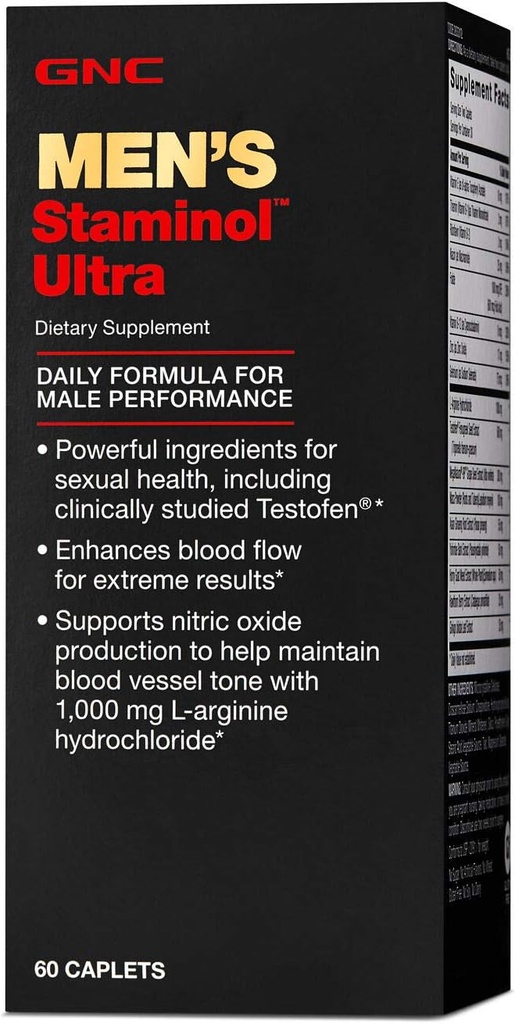 GNC ανδρών Staminol Ultra, 60 Caplets, υποστηρίζει τη σεξουαλική υγεία και ζωτικότητα