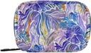 Pill Case Floral Çiçekler Pill Box 7 Günlük Pill Vaka Bag Seyahat Pill Organize Bag with Surface Portable Weekly Case Compact Boyut for Vitamin Supplement Sahibi