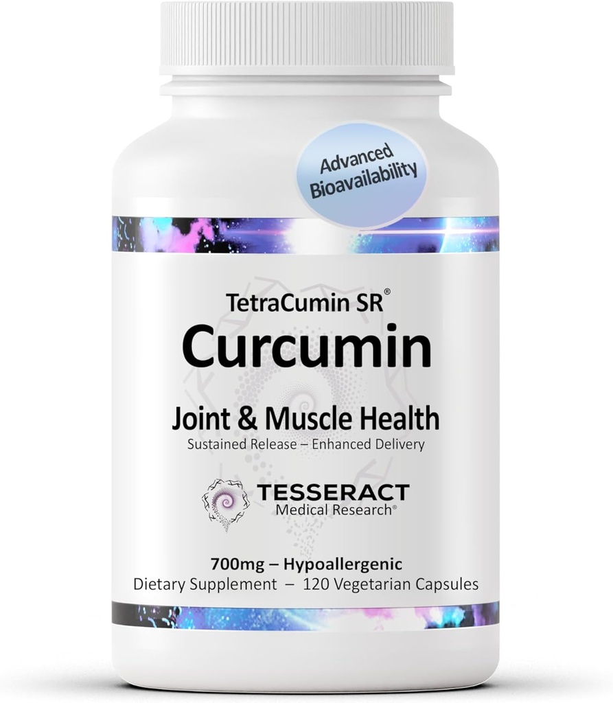 TetraCumin SR Ortak Destek Tamam, Sustained Release Turmeric Curcumin Metabolite, Kadınlar ve Erkekler için Perrietary Joint Supplements, Kas & Ortak Sağlık Desteklerine Yardımcı Olmak, 120 Capsules