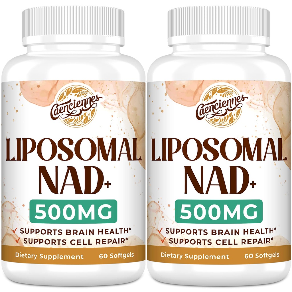 Liposomal NAD+ 500 MG Supplement, True NAD Plus Supplement, Superior Absorption, Boost NAD+ More Efficient Than Nicotinamide Riboside for Cellular Energy, Healthy Aging, 120 Serving