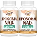 Liposomal NAD+ 500 MG Supplement, True NAD Plus Supplement, Superior Absorption, Boost NAD+ More Efficient Than Nicotinamide Riboside for Cellular Energy, Healthy Aging, 120 Serving