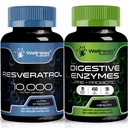 WELNESS LABSRX Resveratrol Κάψουλες 10.000mg - Digestive Enzymes 450mg