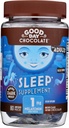 Good Day Dark Chocolate Melatonin for Yetişkinler [80 Kont ] - Fair Trade Non-GMO Dark Milk Chocolate with Chamomile and Melatonin 1 mg - Adult Melatonin, Yetişkin Natural Sleep Aid Supplement