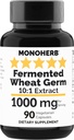 MONOHERB Fermented Wheat Germ Extract 1000 mg - 90 Vegetarian Capsules - Spermidine