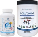 Eniva L-Glutamine Toz, 1.1-Pound ve Omega-3 Fish Oil (60 kapak)